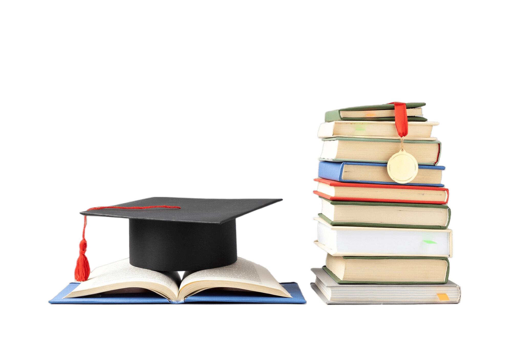 Graduation Hat and Books